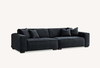 Dakota 4 Seater With Chaise In Midnight Boucle