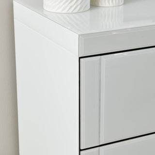 Hollywood 2 Drawer End Table-White