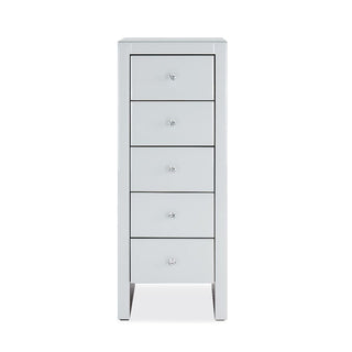 Hollywood 5 Drawer Tallboy-White