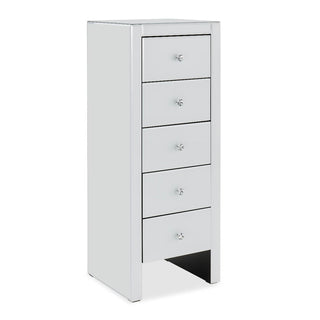 Hollywood 5 Drawer Tallboy-White