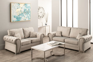 Claire 3 Seater Sofa - Light Grey