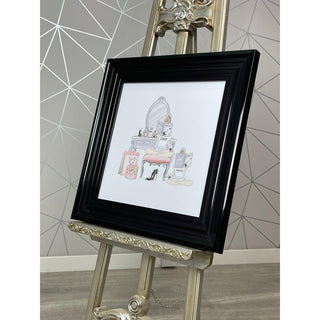 Mum and Daugher Dressing Room with Black Frame 55x55cm