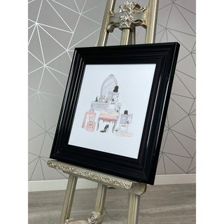 Mum and Daugher Dressing Room with Black Frame 85x85cm