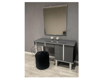 Durham Dressing Table, Mirror and Pouffe