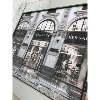 Versace Store 2 Liquid Art with Mirrored Frame 65x55cm