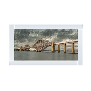 Forth Road Bridge Liquid Art with Mirrored Frame 115x65cm