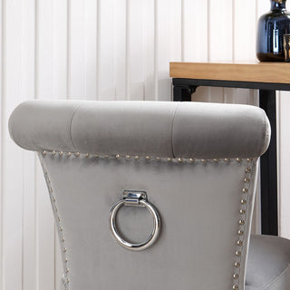 Knocker Back Breakfast Bar Stool Silver