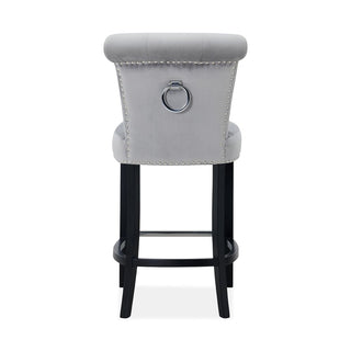 Knocker Back Breakfast Bar Stool Silver