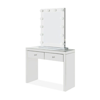 Hollywood Glass Console & Desktop Mirror with Bluetooth Speaker