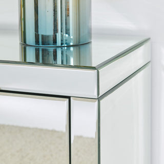 Hollywood Glass Console & Desktop Mirror with Bluetooth Speaker