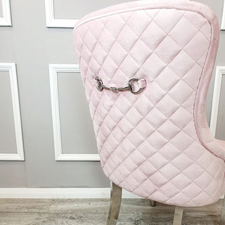 Kate Dining Chairwith Chrome Clasp & Quilted Back