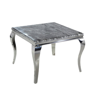 Asmara Dining Table in Chrome - 100x100cm