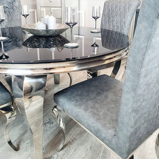 Asmara Dining Table in Chrome - 180x90cm