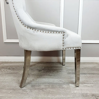 Gemma Dining ChairPlain Back/Lion Knocker