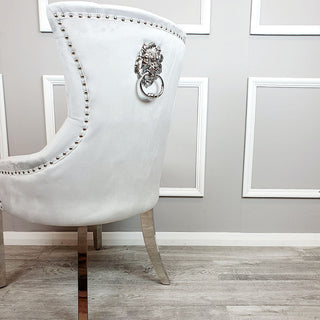 Gemma Dining ChairPlain Back/Lion Knocker