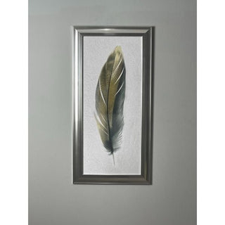 Feathered 2 Gold Wall Art 85x45cm