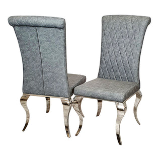 Nicole Dining Chairwith Plain Back, Line & Cross Stitch