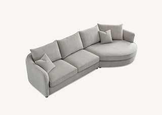 Rubin Corner Chaise In Pebble Boucle