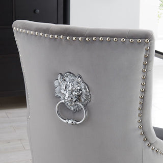 Lion Dining Chair Silver